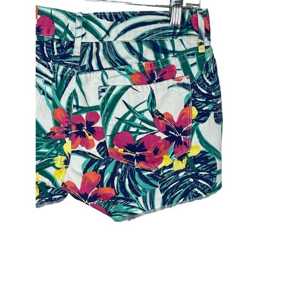 Old Navy Shorts Womens 4 Small Jean Denim Diva Cut Off Frayed Boho Floral Summer - Picture 11 of 13